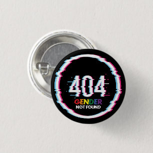 404性が見つかりません おもしろい LGBTQ プライド 缶バッジ