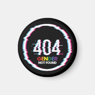 404性別が見つからない おもしろい LGBTQ プライド マグネット
