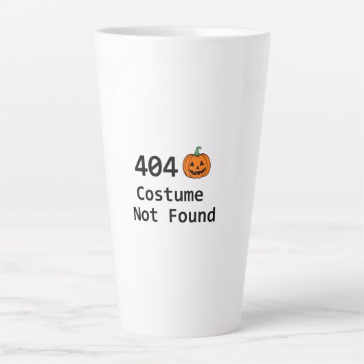 404衣装が見つからない カフェラテマグ (正面)