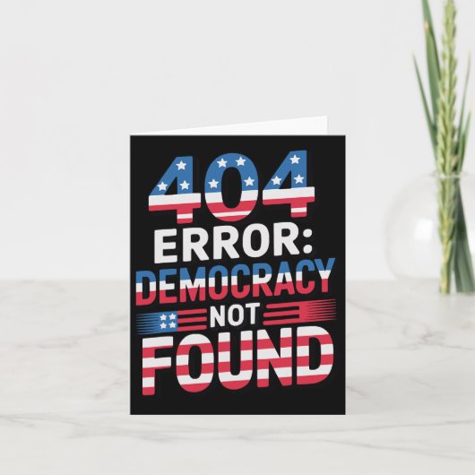 404 おもしろいエラーItテクノロジ米国愛国的アンチTr カード (正面)