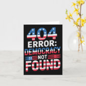 404 おもしろいエラーItテクノロジ米国愛国的アンチTr カード (黄色い花)