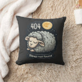 404 眠りが見つからない - かわいいカートゥーン羊 クッション (ブランケット)
