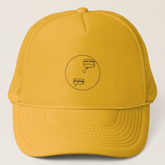 404: Brain Not Found - Funny Error Code Programmin キャップ (正面)