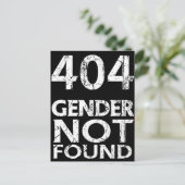 404 Gender not found - Agender Pride ポストカード (スタンド正面)