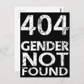 404 Gender not found - Agender Pride ポストカード (正面/裏面)