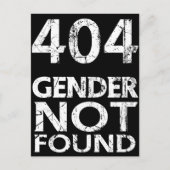 404 Gender not found - Agender Pride ポストカード (正面)