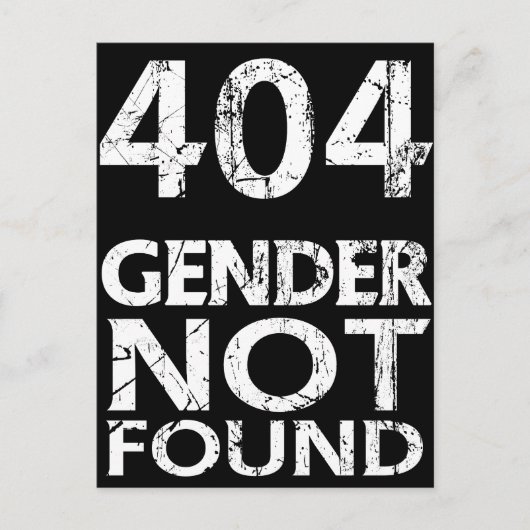 404 Gender not found - Agender Pride ポストカード (正面)