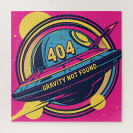 404 Gravity Not Found -レトロ宇宙ポップ・アートのアート ジグソーパズル