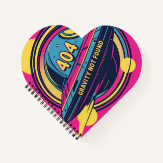 404 Gravity Not Found -レトロ宇宙ポップ・アートのアート ノートブック