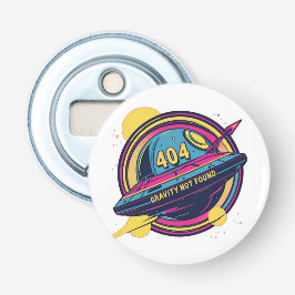 404 Gravity Not Found -レトロ宇宙ポップ・アートのアート 栓抜き