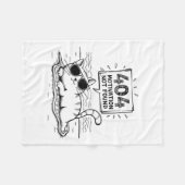 404 Motivation Not Found Funny Lazy Cat Humor Cat  フリースブランケット (正面(横))