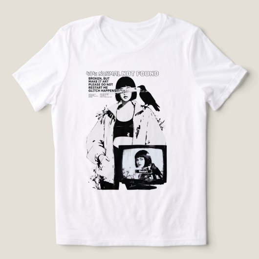 404: Normal Not Found – Glitched Soul トライブレンドＴシャツ (デザイン正面)