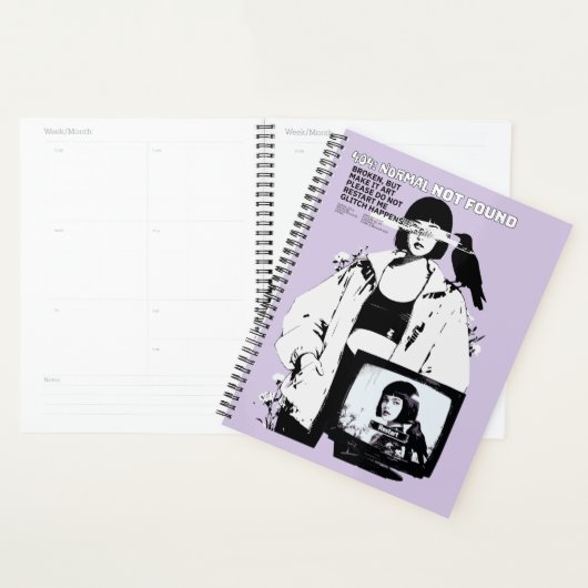 404: Normal Not Found – Glitched Soul プランナー手帳 (ディスプレー)