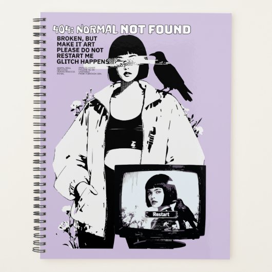 404: Normal Not Found – Glitched Soul プランナー手帳 (正面)