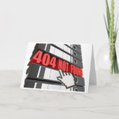 404 Not Found Webサイトエラーメッセージ カード (正面)