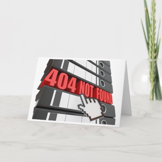 404 Not Found Webサイトエラーメッセージ カード (正面)
