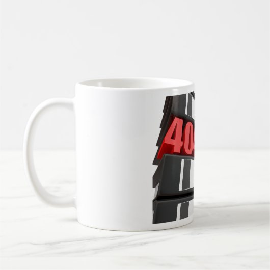 404 Not Found Webサイトエラーメッセージ コーヒーマグカップ (左)