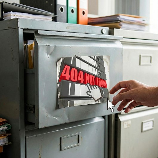 404 Not Found Webサイトエラーメッセージ スクエアシール