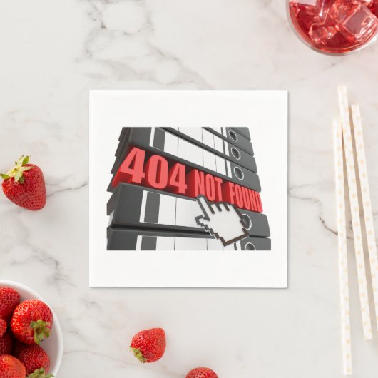 404 Not Found Webサイトエラーメッセージ スタンダードカクテルナプキン (インサイチュ)