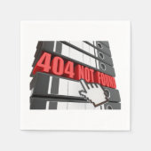 404 Not Found Webサイトエラーメッセージ スタンダードカクテルナプキン (正面)