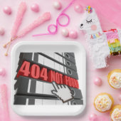 404 Not Found Webサイトエラーメッセージ ペーパープレート (パーティー)