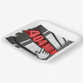 404 Not Found Webサイトエラーメッセージ ペーパープレート (傾斜あり)