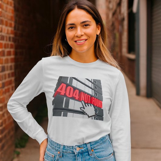 404 Not Found Webサイトエラーメッセージ Tシャツ