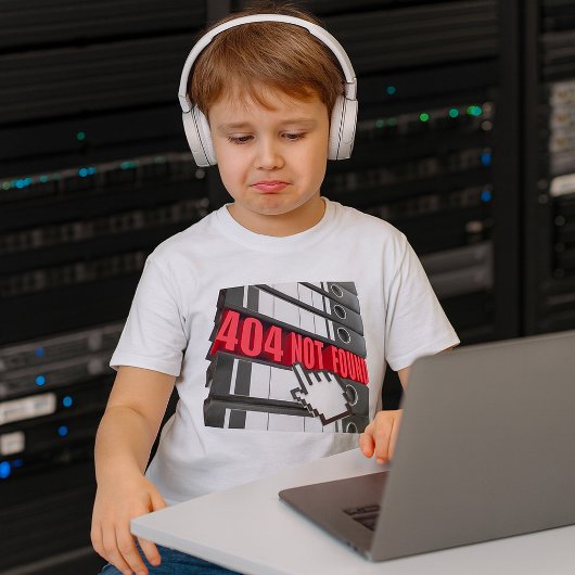 404 Not Found Webサイトエラーメッセージ Tシャツ