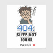 404 Sleep Not Found シール (シート)