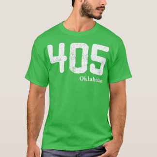 405 Oklahomaエリアコード動揺してヴィンテージデザインf Tシャツ
