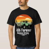 406 Forever – Montana Strong | Big Sky State Pride Tシャツ (正面)