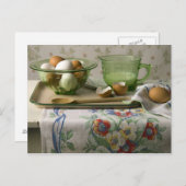 4073卵&ミルクの静止寿命 ポストカード (正面/裏面)