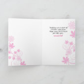 4084姪の誕生日がピンクと黒を願う カード (内部)