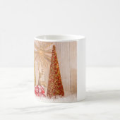 4092-グリッターと鹿と雪 コーヒーマグカップ (中央)