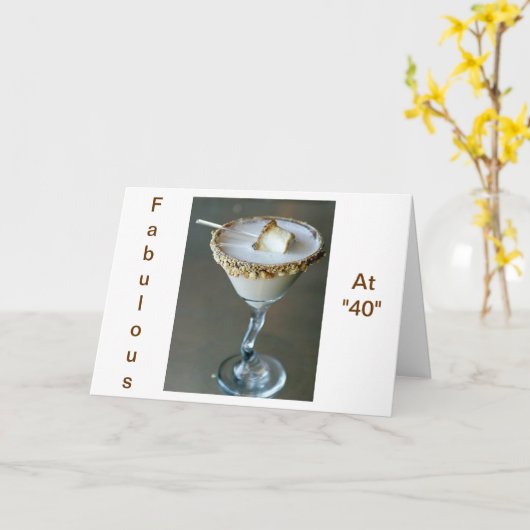 「40」でのお楽しみは、「甘い」から カード (黄色い花)