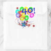 40!または任意の年齢誕生日バルーンのシール スクエアシール (バッグ)