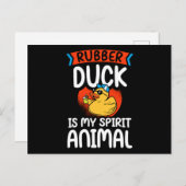 40.アヒル好きのゴムアヒル 案内ポストカード (正面/裏面)