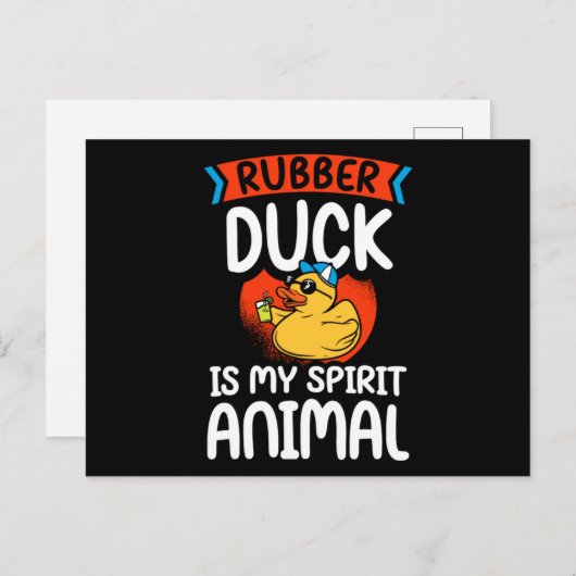 40.アヒル好きのゴムアヒル 案内ポストカード (正面/裏面)