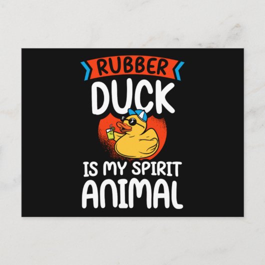 40.アヒル好きのゴムアヒル 案内ポストカード (正面)