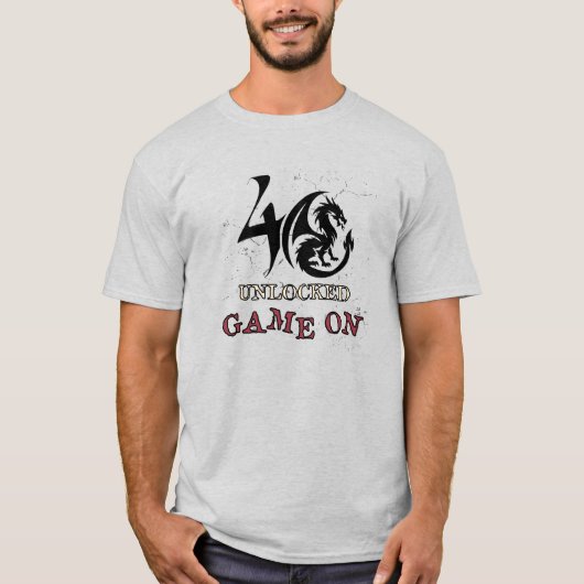 40 アンロック 〜ゲームオン Tシャツ (正面)