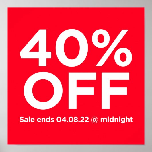 40$オフ ポスター (正面)