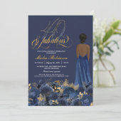 40&ファブルサファエレガントイアフォーマル誕生日  招待状 (スタンド正面)