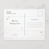 40 &素晴らしいフォイルの風船スターズオンウッド誕生日 インビテーションポストカード (裏面)