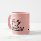 40 &素晴らしい誕生日レトロヴィンテージスクリプト マグカップ (正面左)