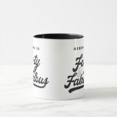 40 &素晴らしい誕生日レトロヴィンテージスクリプト マグカップ (中央)