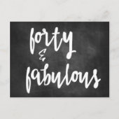 40&素晴らしい – 40th Birthday Chalkboardカード ポストカード (正面)