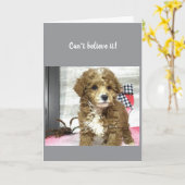 **40**誕生日が可愛い子犬に カード (黄色い花)