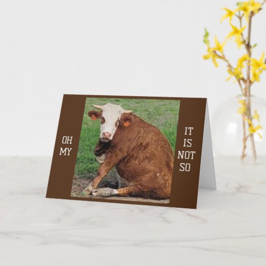 *40*誕生日の牛の声 カード (黄色い花)