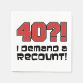 40?誕生日パーティーおもしろいの詳報を求める スタンダードカクテルナプキン (正面)