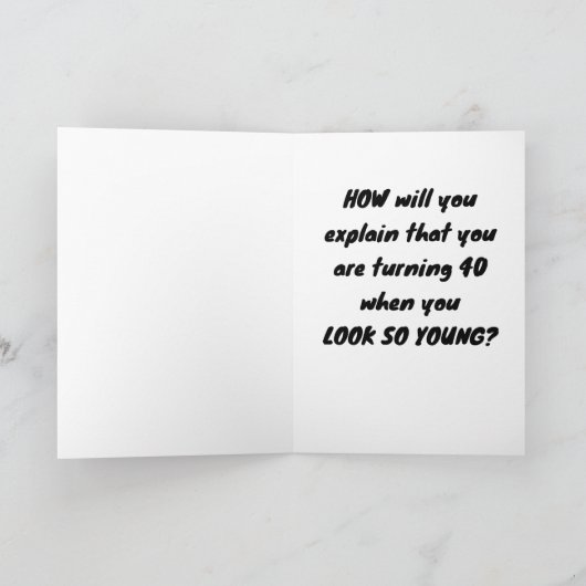 **40**誕生日 カード (内部)